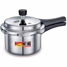 Prestige Popular Aluminium Pressure Cooker, 6.5 Litres