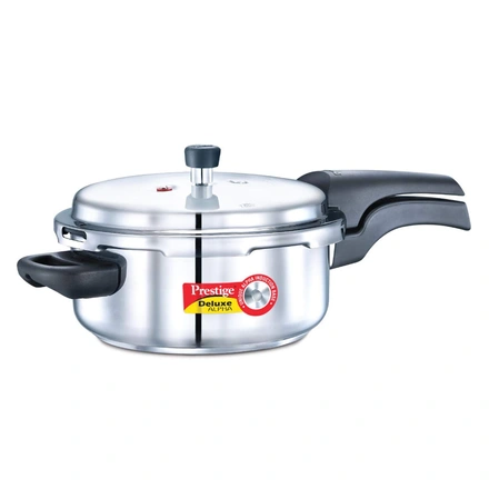 Prestige Deluxe Alpha Stainless Steel Pressure Handi with Glass Lid, 3 Litres-WE1506