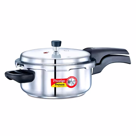 Prestige Deluxe Alpha Stainless Steel Pressure Handi with Glass Lid, 3 Litres