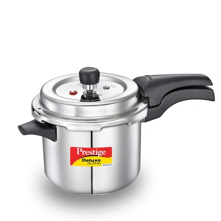 Prestige Deluxe Alpha Stainless Steel Pressure Handi with Glass Lid, 3.5 Litres-WE1507