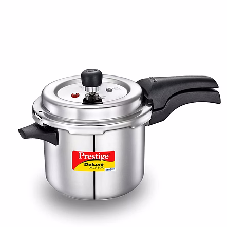 Prestige Deluxe Alpha Stainless Steel Pressure Handi with Glass Lid, 3.5 Litres