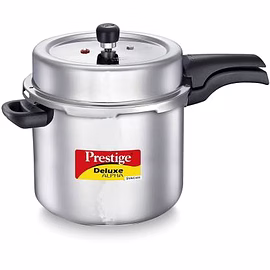 Prestige Deluxe Alpha Stainless Steel Pressure Handi with Glass Lid, 10 Litres
