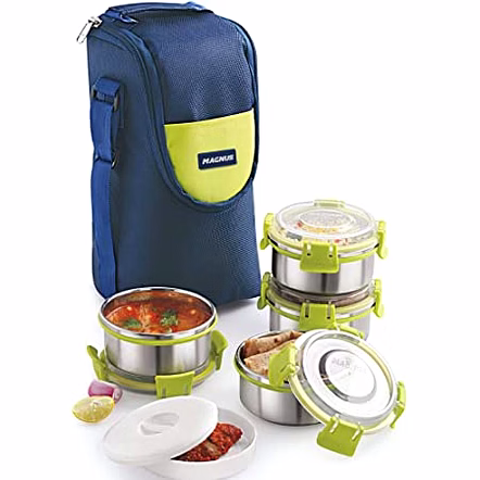 Magnus Fresh Meal Aura Stainless Steel Containers 4 Sets