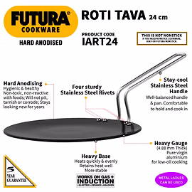 Hawkins Futura Hard Anodised Induction TAWA 24cm