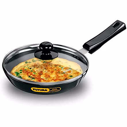 Hawkins Futura Hard Anodised Frying Pan with Glass Lid 22cm
