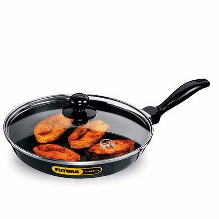 Hawkins Futura Nonstick Frying Pan with Glass Lid 22cm