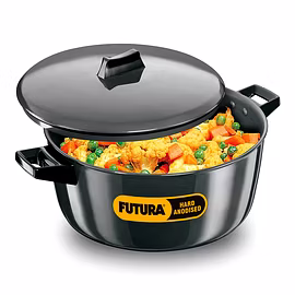 Hawkins Futura Hard Anodised Cook-n-Serve Bowls with Lid 3 Litre