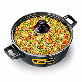 Hawkins Futura Nonstick Cook-n-Serve Handi with Glass Lid 3 Litre