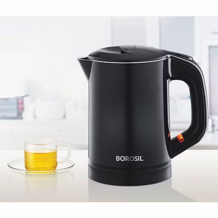 Borosil Eva Cool Touch Stainless Steel Kettle 600 ml