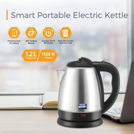 Kent Vogue Stainless Steel Kettle 1.2 Litre-1