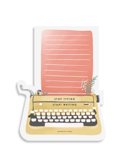 STICKY NOTES PAD - Stop Typing Start Writing - Lemon & Coral