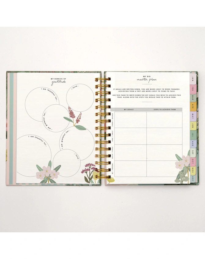 2022 Magical Blooms Wire-O Bound Annual Planner-4