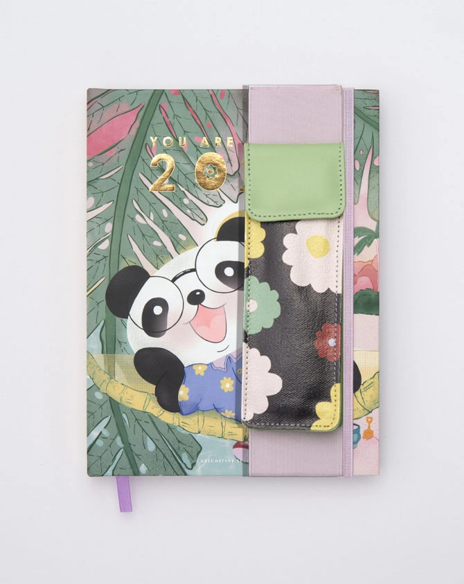 Cute ft. Cubo Planner Kit 01-  Hardbound Annual Planner + Pen Pouch with Elastic Strap-AP2211-01