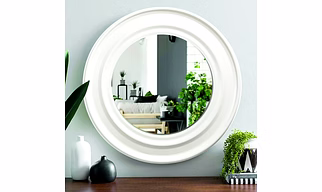 RADIANCE WHITE ROUND MIRROR - 18 inches