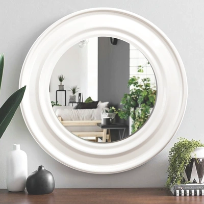 RADIANCE WHITE ROUND MIRROR - 18 inches