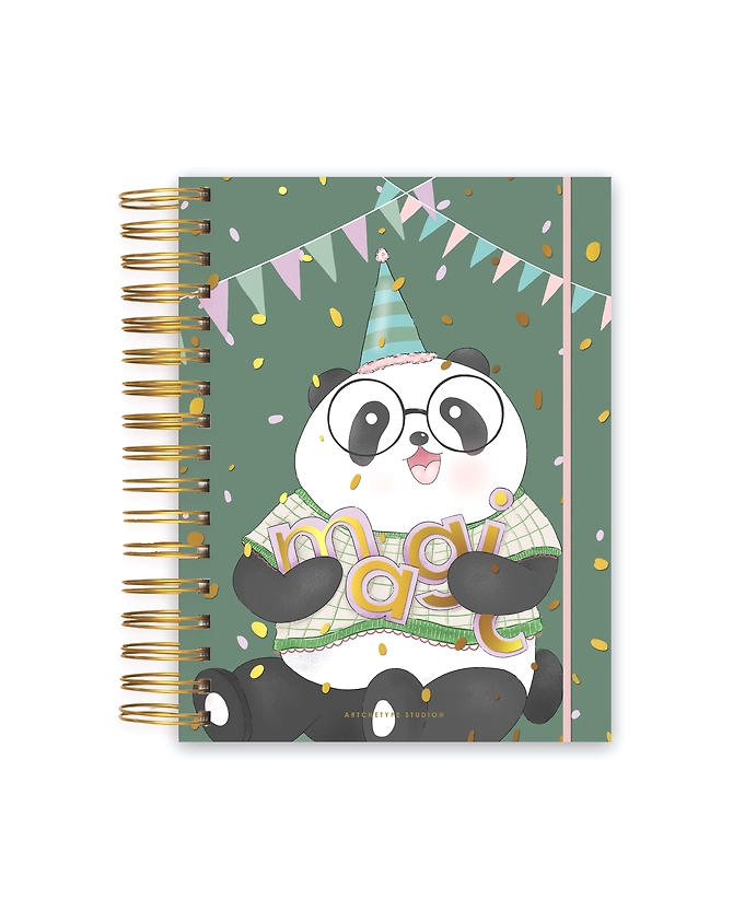 Cute ft. Cubo Wire-O Bound Daily Undated Goal Planner - Pre-order Edition-UP0105