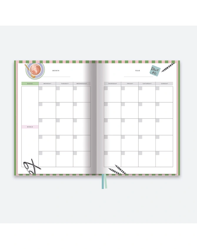 Cute ft. Cubo Hardbound Daily Undated Goal Planner - Pre-order Edition-8