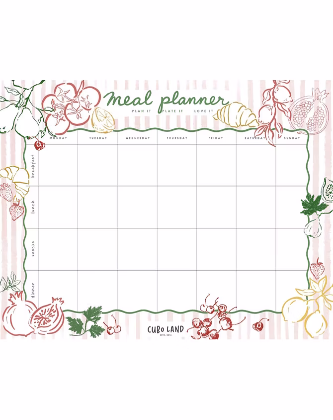 Meal Planner- Secret Garden-3