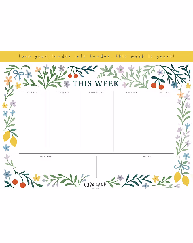 Weekly Planner- Secret Garden-3
