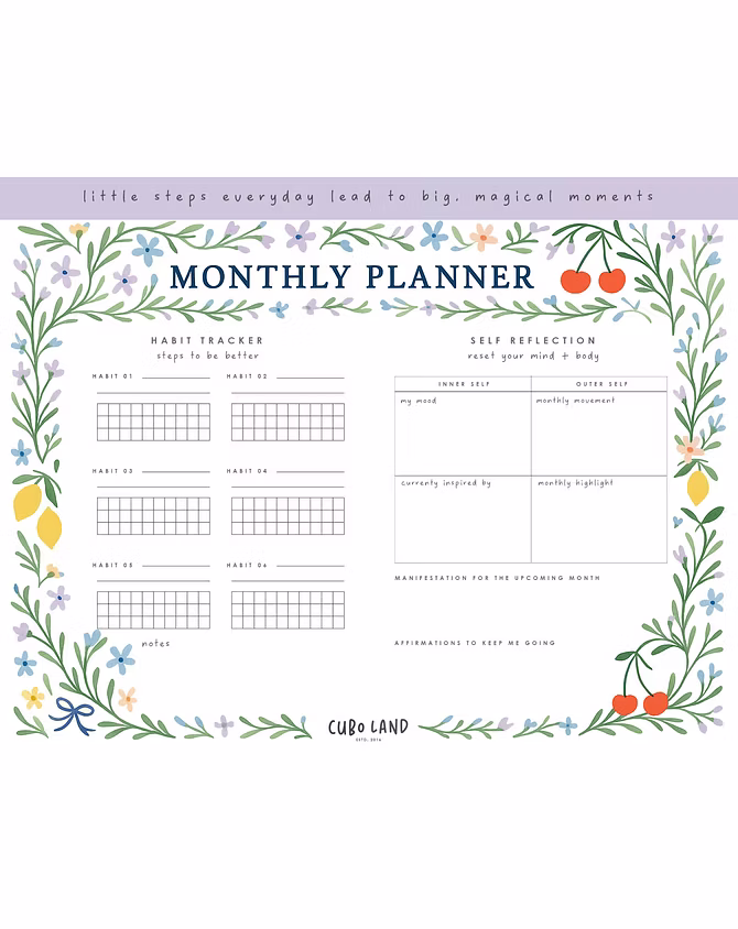Monthly Planner- Secret Garden-6