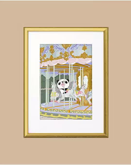 Art Print- Cubo's Carousel Adventure