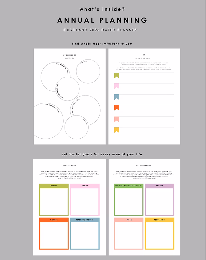 2026 Hardbound Dated Planner- Fresh Start-1
