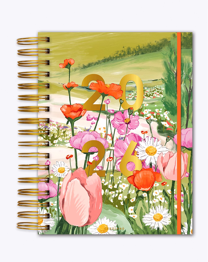 2026 Wire-O Bound Dated Planner- Magical Blooms-CUB-AP-MB-01
