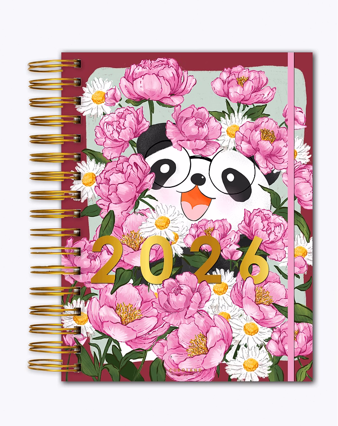2026 Wire-O Bound Dated Planner- Peony Whispers-CUB-AP-PW-01