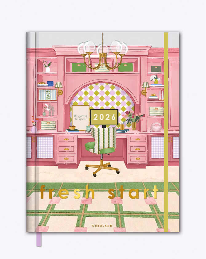 2026 Hardbound Dated Planner- Fresh Start-CB-AP-FS-02