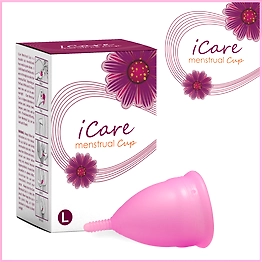 iCare Reusable Menstrual Cup - Medium Size, Made from skin friendly medical grade silicone