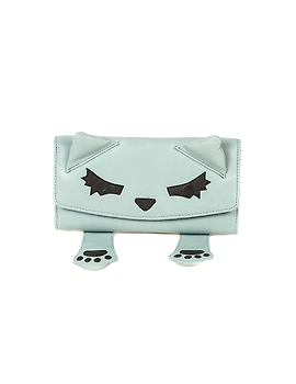 Cute Kitty Wallet (Teal Blue)-FUN65_A-sm