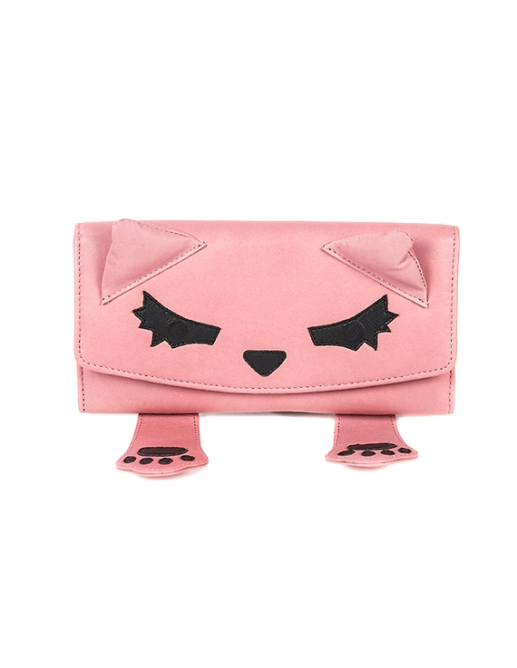 Cute Kitty Wallet (Rose Pink)-FUN65_B