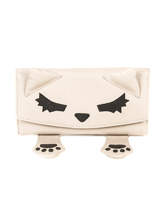Cute Kitty Wallet (Vanilla White)-FUN65_C