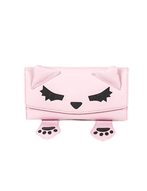 Cute Kitty Wallet (Baby Pink)-FUN65_D