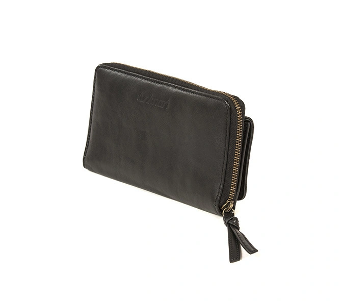 Bianca Wallet (Ebony Black Quilted Flap)-1