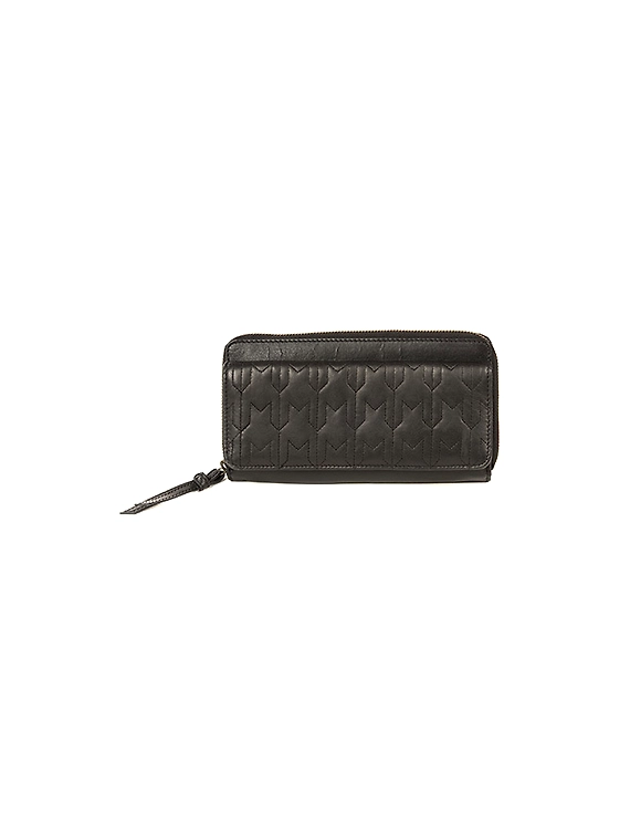 Bianca Wallet (Ebony Black Quilted Flap)-FUN66_A