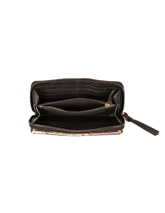 Bianca Wallet (Chocolate Brown Sequins Flap)-2