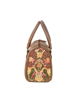 Rosy Embellished Handbag (Walnut Brown)-2-sm