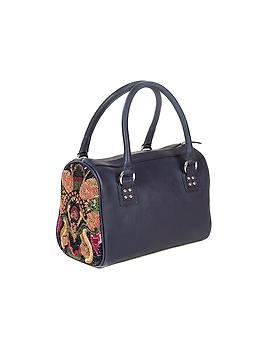 Rosy Embellished Handbag (Deep Blue)-1-sm