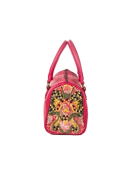 Rosy Embellished Handbag (Candy Red)-2-sm