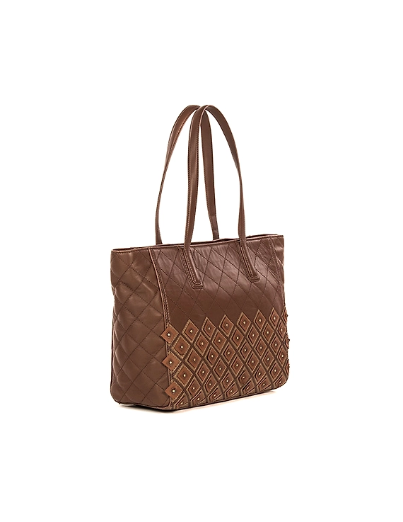 Nita Tote Bag (Cinnamon Brown)-1