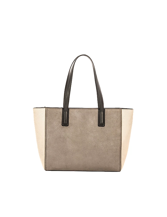 Sera Tote Bag (Dove Grey with Pearl)-FUN85