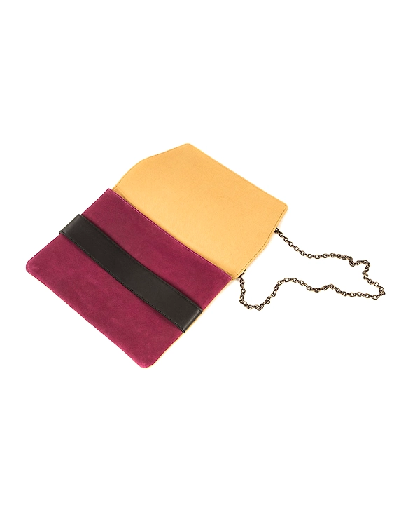 June Sling Bag (Magenta with Mustard Yellow)-2