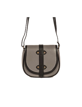 All Leather Moon Bag (Steel Grey)-FUN11_B-sm