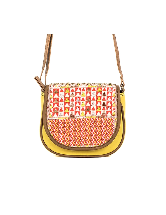 Embroidered Moon Bag (Sunny Yellow)-FUN99_A