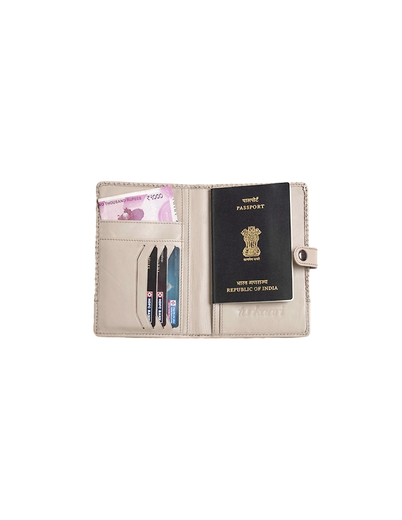 Sterling Passport Holder (Off-beat Cream)-2