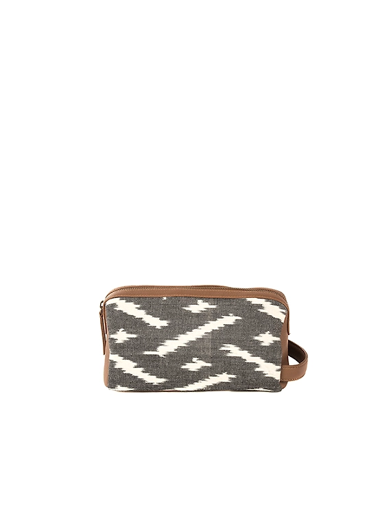 Fuchsia Toilet Bag (Printed Grey)-FUN56c