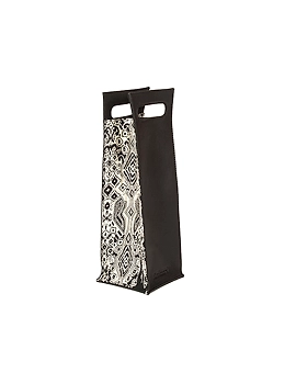Exotica Wine Bag (Black with White print)-1-sm