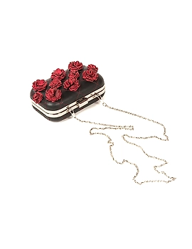 Spring Flower Purse (Ebony Black &amp; Bright Red)-2-sm