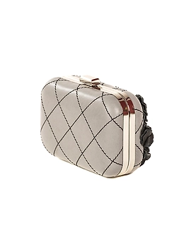 Spring Flower Purse (Slate Grey &amp; Jet Black)-1-sm